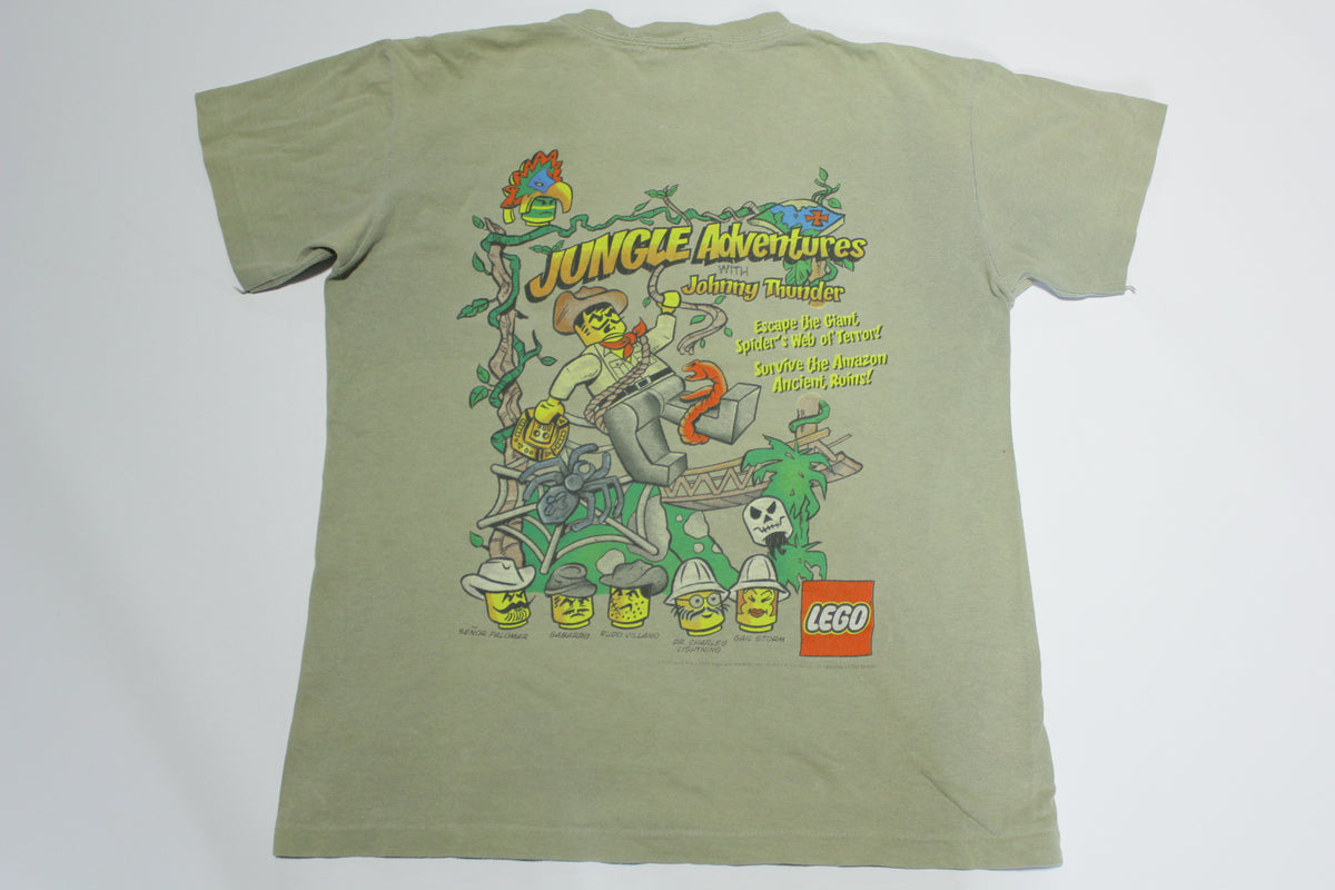 Lego Vintage 1998 Jungle Adventures w/ Johnny Thunder 90's Licensed Character T-Shirt