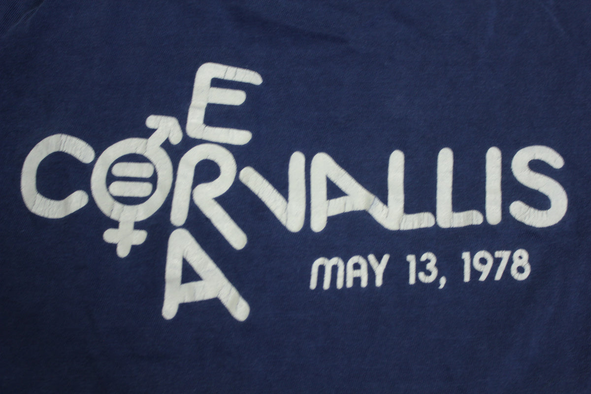 Corvallis Oregon Vitnage 1978 ERA Belton 70's Single Stitch T-Shirt