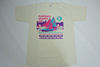 Marshall Islands 1997 Cup Vintage 90's Kibedrikdrik Kohjatdrikdrik Single Stitch T-Shirt