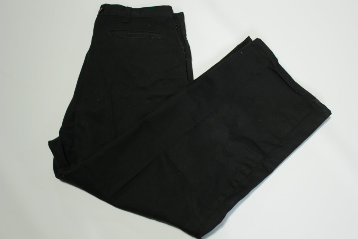 Penneys Big Mac MW Vintage 70's Black Chino Suspender Pants