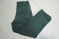 Penneys Big Mac Durable Press Vintage 70's Green Chino Rolled Cuff Pants
