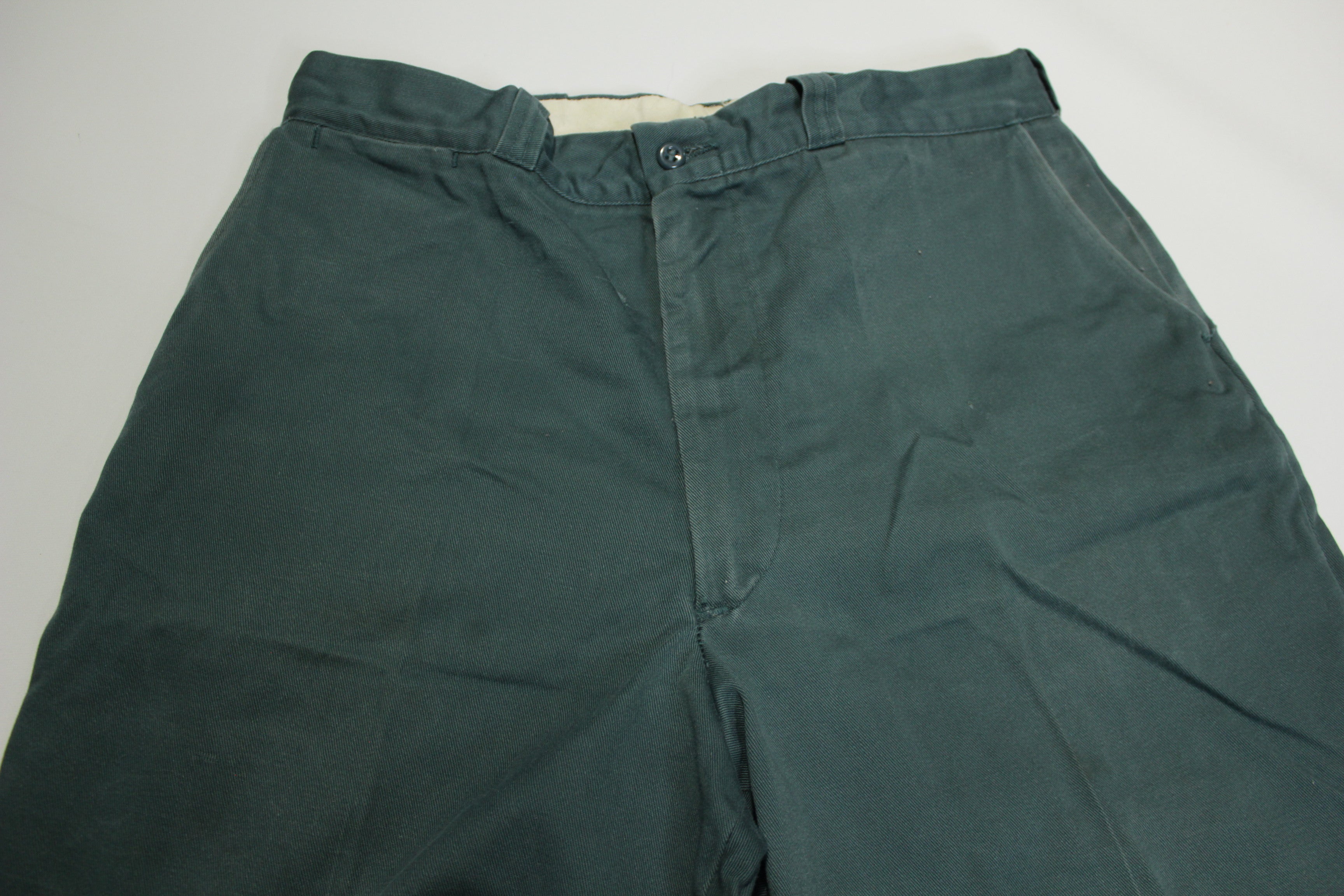 Penneys Big Mac Durable Press Vintage 70's Green Chino Rolled Cuff