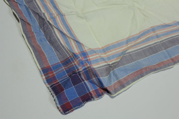 Plaid 70's Vintage Hanky / Handkerchief