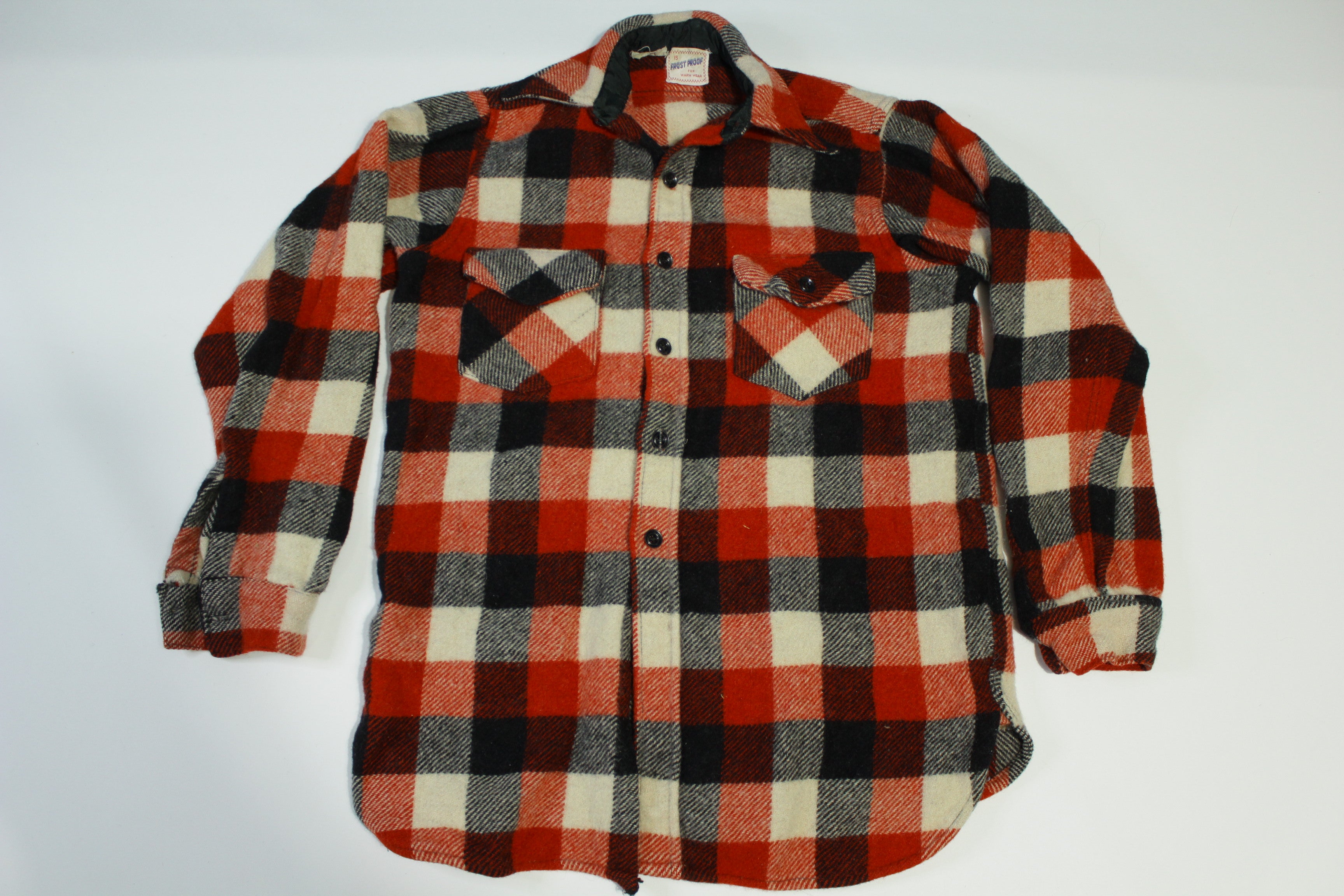 Frost Proof For Warm Wear Vintage 70's Buffalo Check Wool Flannel