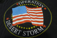 Operation Desert Storm American Flag Vintage 90's Single Stitch Hanes T-Shirt