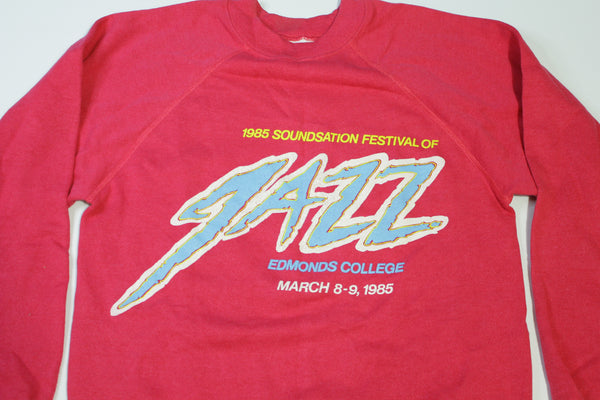 Soundsation 1985 Festival of Jazz Edmonds College Vintage 80's Crewneck Sweatshirt