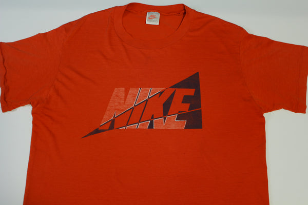 Nike Vintage 80's 90's Gray Tag Thin Abstract Art Single Stitch T-Shirt