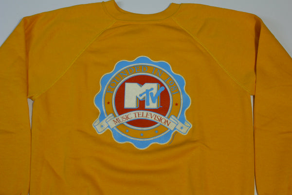 MTV Music Television Founded In 1981 Vintage 80's Crewneck Sweatshirt