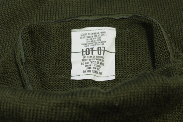 US Military Issue Wool Scarf Neckwear Extremely Warm 100% Wool Olive Green USGI