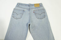 Levis 550 Vintage 90's Relaxed Fit Light Wash Denim Blue Jeans