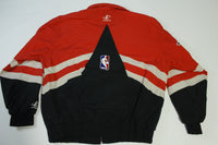 Chicago Bulls Logo Athletic Vintage 90's Jordan Era Color Block Windbreaker Lined Jacket