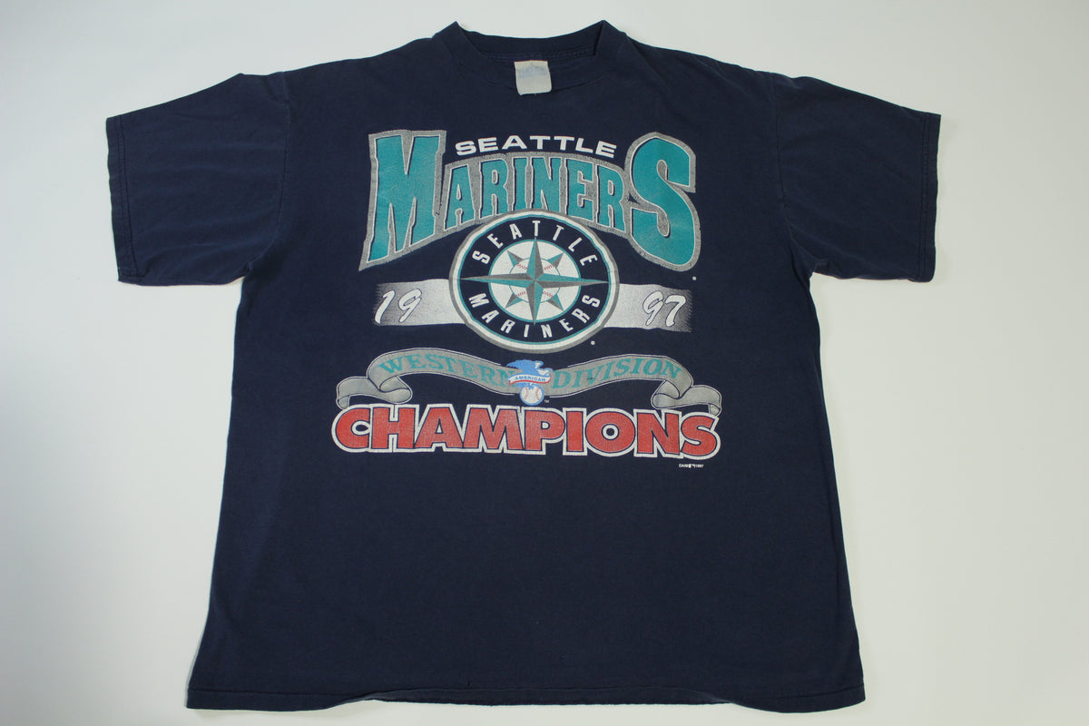 Seattle Mariners Western Division Champions Vintage 1997 90's Distressed T-Shirt