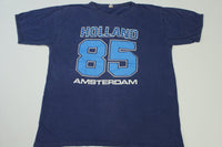 Holland Amsterdam 85 Amsterdam Vintage Banded Collar 80's Tourist T-Shirt