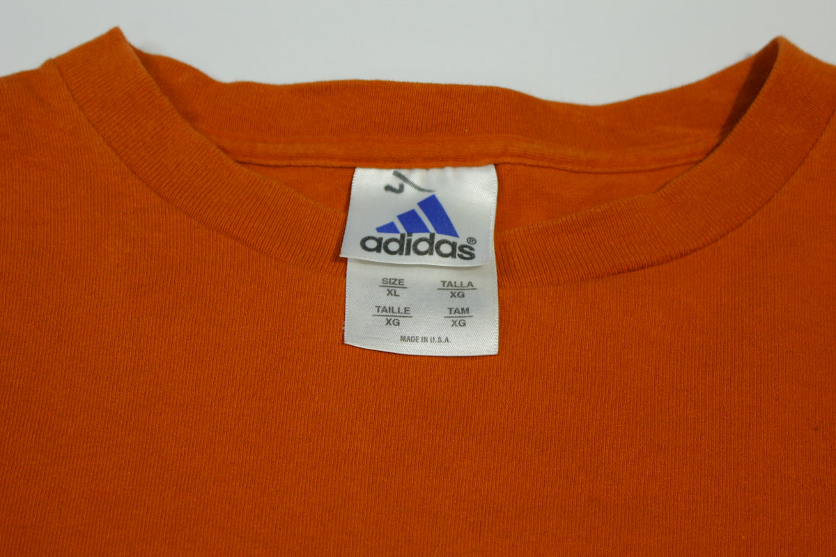 Adidas Vintage 1990's Made in USA Long Sleeve Orange T-Shirt