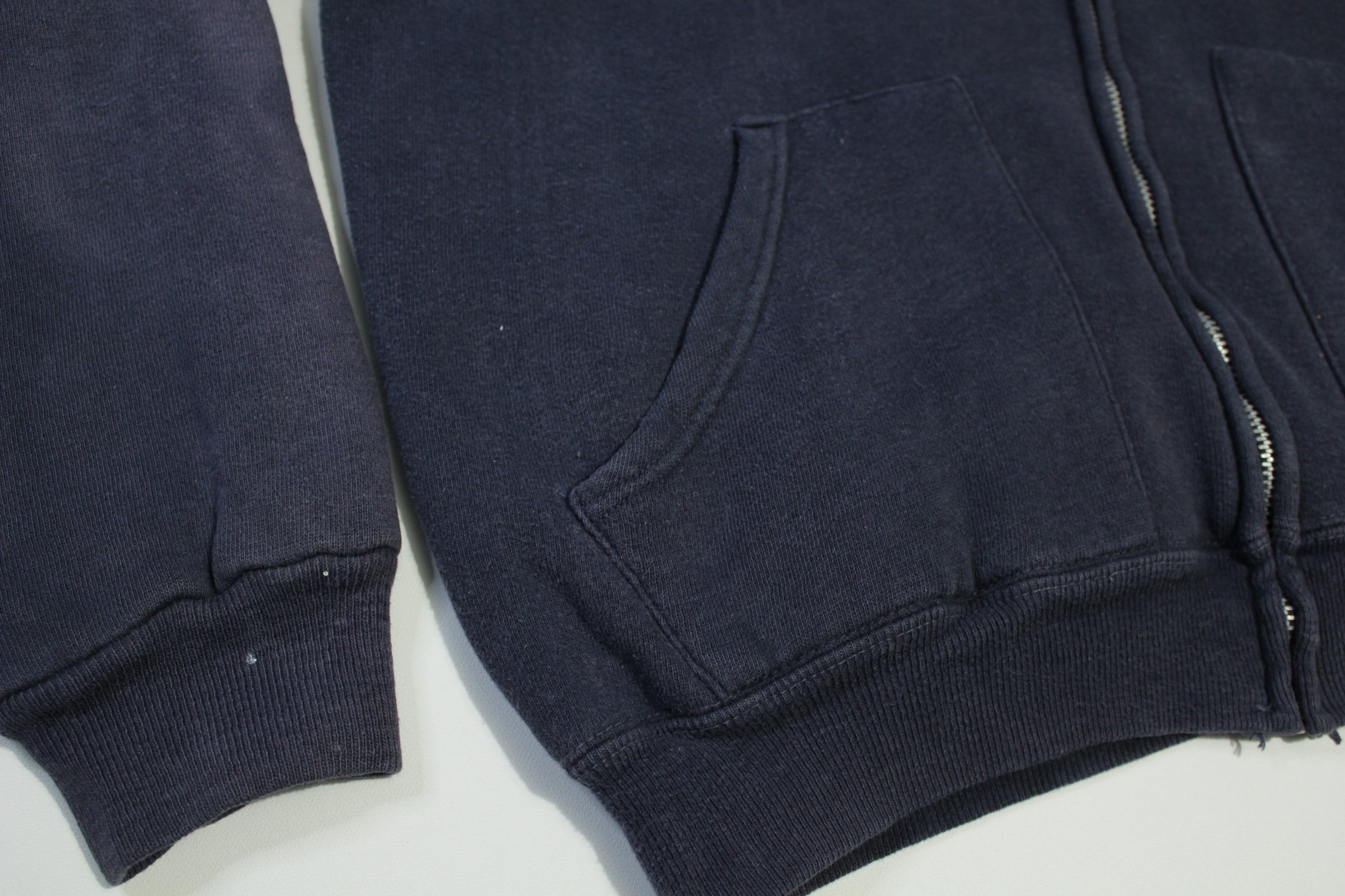 Double Face Hoodie Vintage Thermal Lined EMAR Zipper 60s 70s