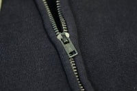 Double Face Hoodie Vintage Thermal Lined EMAR Zipper 60s 70s Waffle Navy Blank Sweatshirt