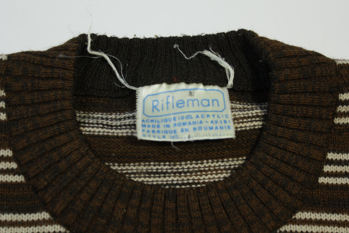 Rifleman Romanian Vintage 80's Striped Waver Ski Sweater
