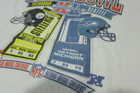 History of Super Bowl XL 2006 Seahawks Steelers Detroit Football T-Shirt