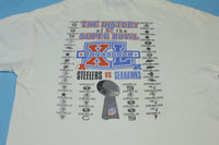 History of Super Bowl XL 2006 Seahawks Steelers Detroit Football T-Shirt