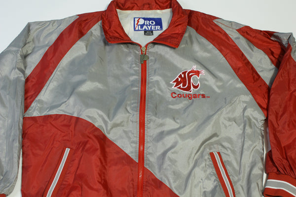 WSU Washington State Cougars Vintage 90's Pro Color Block Windbreaker Lined Jacket