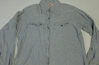 Levis Pin Striped Vintage 70's Hippie Chambray Button Up Work Shirt