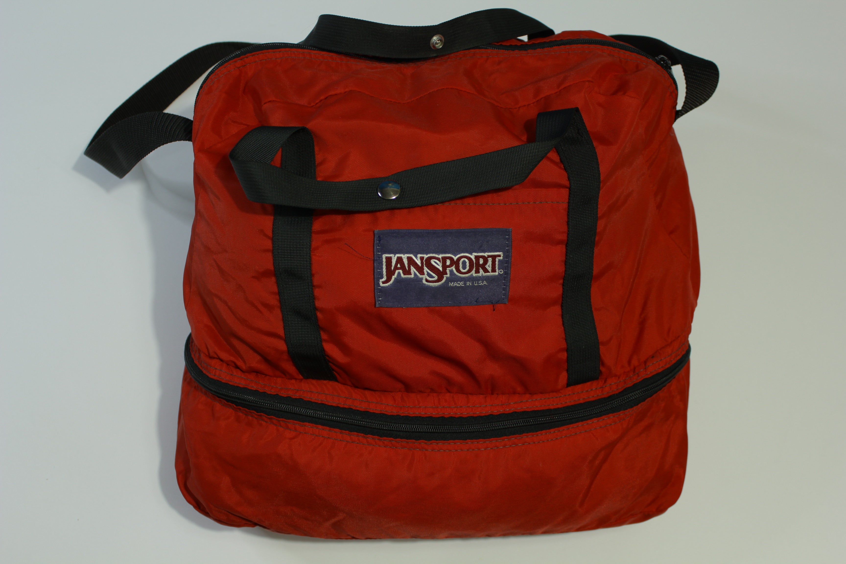 Jansport Made in USA Vintage 80's Convertible Bottom Duffle Gym