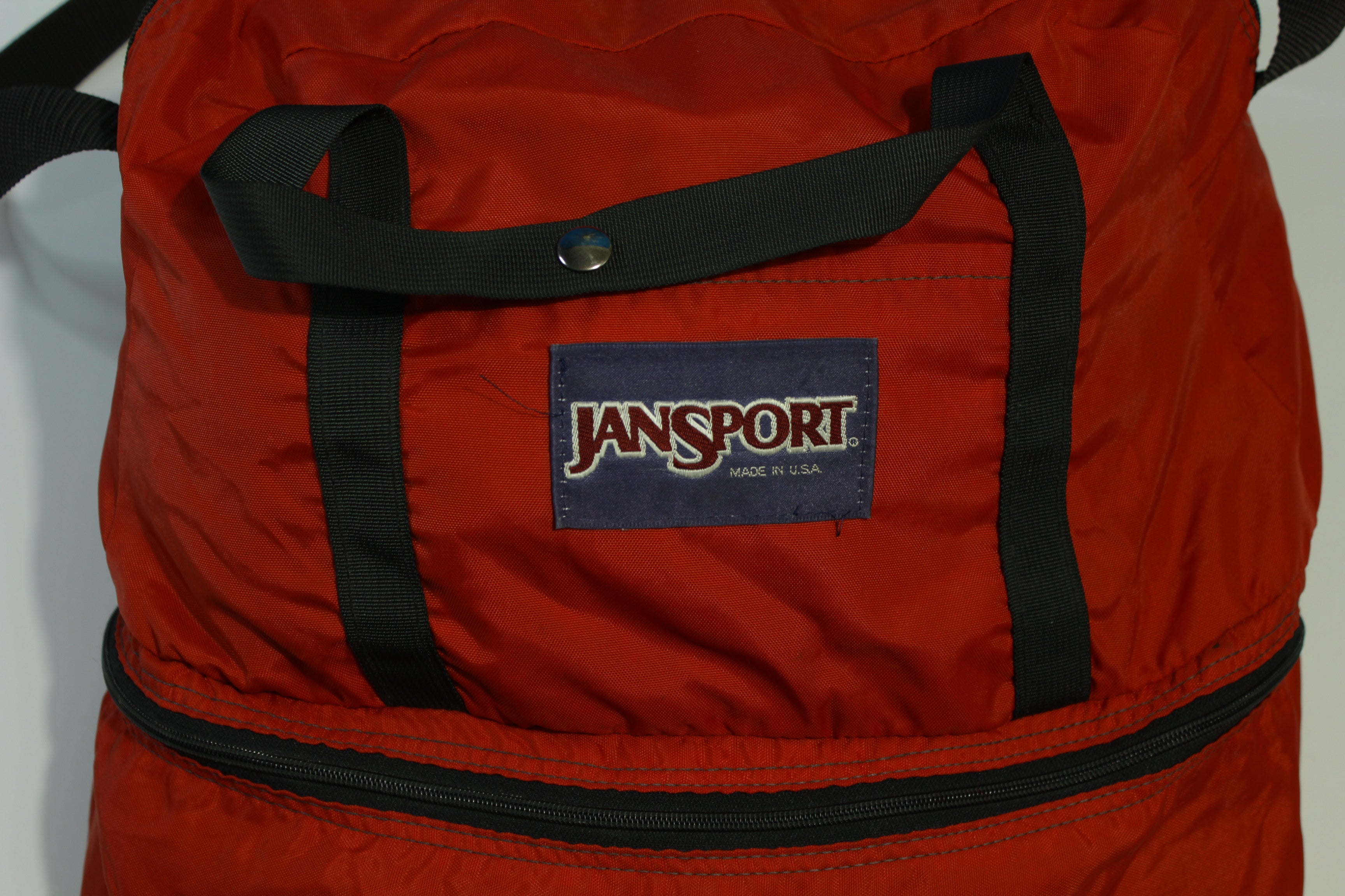 Jansport Made in USA Vintage 80 s Convertible Bottom Duffle Gym Bag thefuzzyfelt