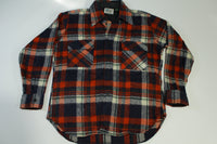 Kmart Key Brushed Wool Blend Vintage 70's  Plaid Lumberjack Flannel Shirt (NOS Deadstock)