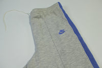 Nike Vintage 80's Heathered Gray Blue Striped Track Sweats Pants