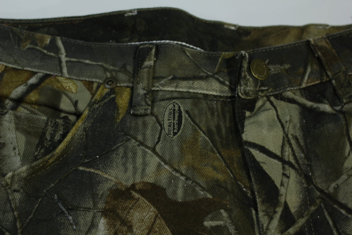 Wrangler Camo Pants  Realtree Hardwoods Made in USA 35006HW Hunting Loop Rugged Jeans
