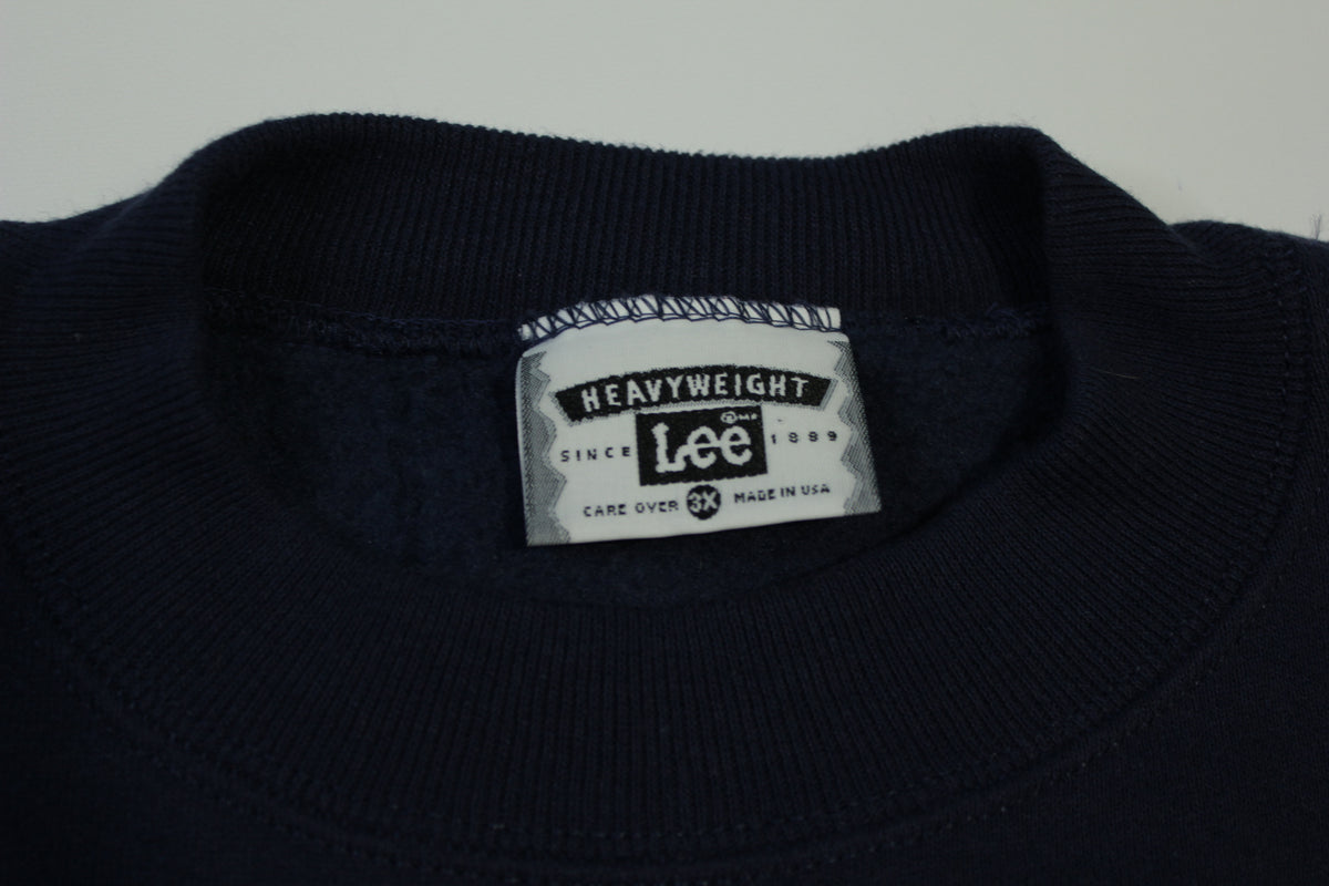 Monterey Dolphins Vintage 90's Lee Sport Made in USA Embroidered Crewneck Sweatshirt
