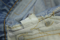 Levis Vintage 70's Black Bar Tack Distressed Red Tab Blue Jean Cut Off Shorts 517-0213
