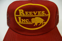 Reeves Inc Vintage 80's Adjustable Snapback Hat