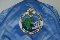 Eagles Fishing Club Vintage 80's Kennewick WA FOE 2485 Satin Coaches Quilt Lined Jacket