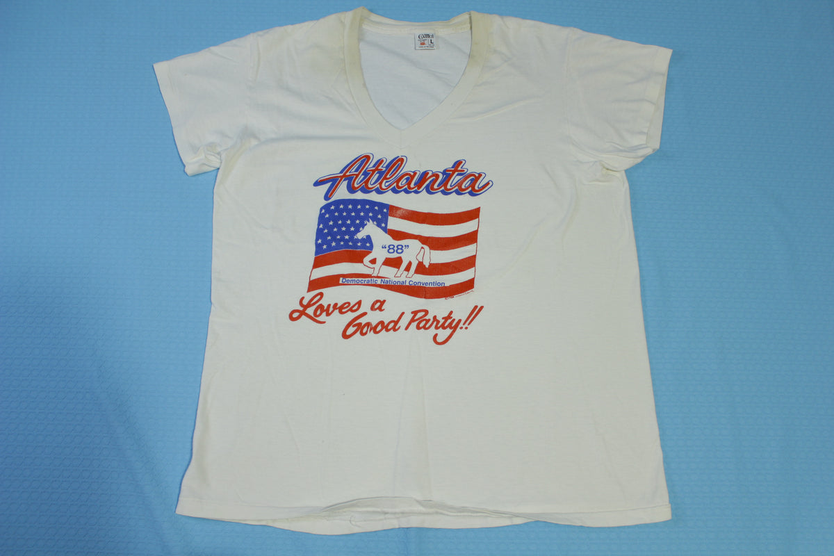 Atlanta 1988 Democratic National Convention Vintage 80's Loves A Good Party T-Shirt
