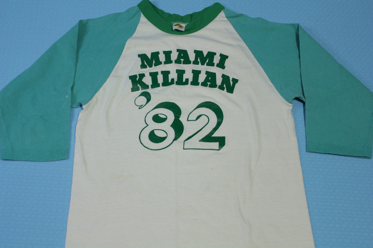 Miami Killian Cougars Florida Vintage '82 1980's Raglan High School T-Shirt