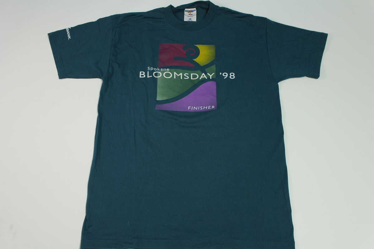 Spokane Bloomsday 1998 Finisher Made in USA 90's Run Marathon T-Shirt