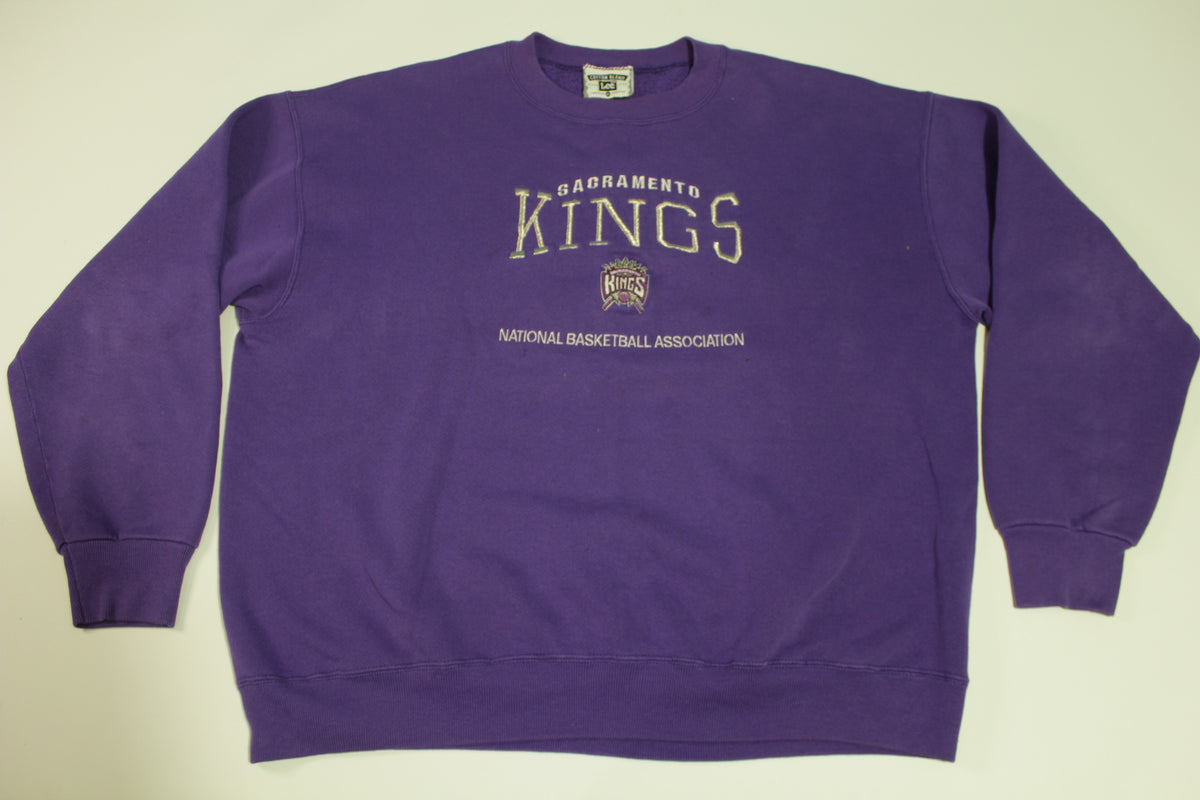 Sacramento Kings Vintage 90's Embroidered Lee Sport Made in USA Crewneck Sweatshirt