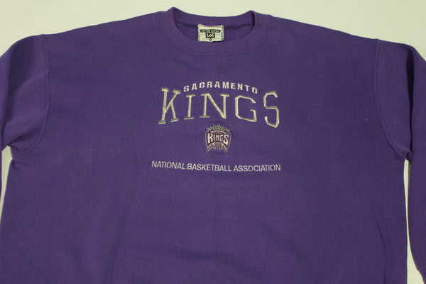Sacramento Kings Vintage 90's Embroidered Lee Sport Made in USA Crewneck Sweatshirt