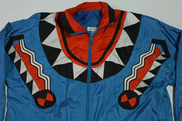 Lavon Aztec Vintage 90's Grandma's Bling Bingo Night Wind Breaker Track Jacket
