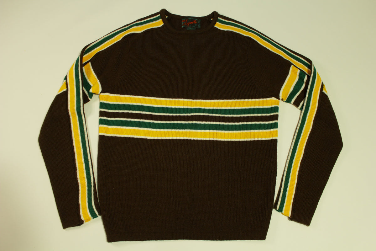 Sigallo Vintage 70's Striped Waver Ski Sweater