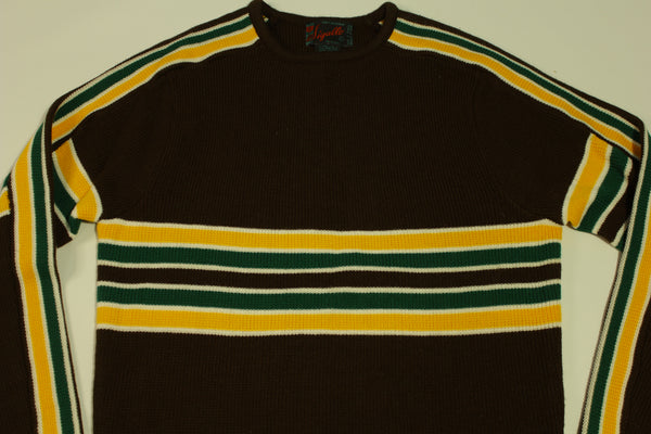 Sigallo Vintage 70's Striped Waver Ski Sweater