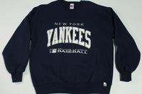 New York Yankees Stitched Sewn Embroidered Vintage 90's Made in USA Crewneck Sweatshirt