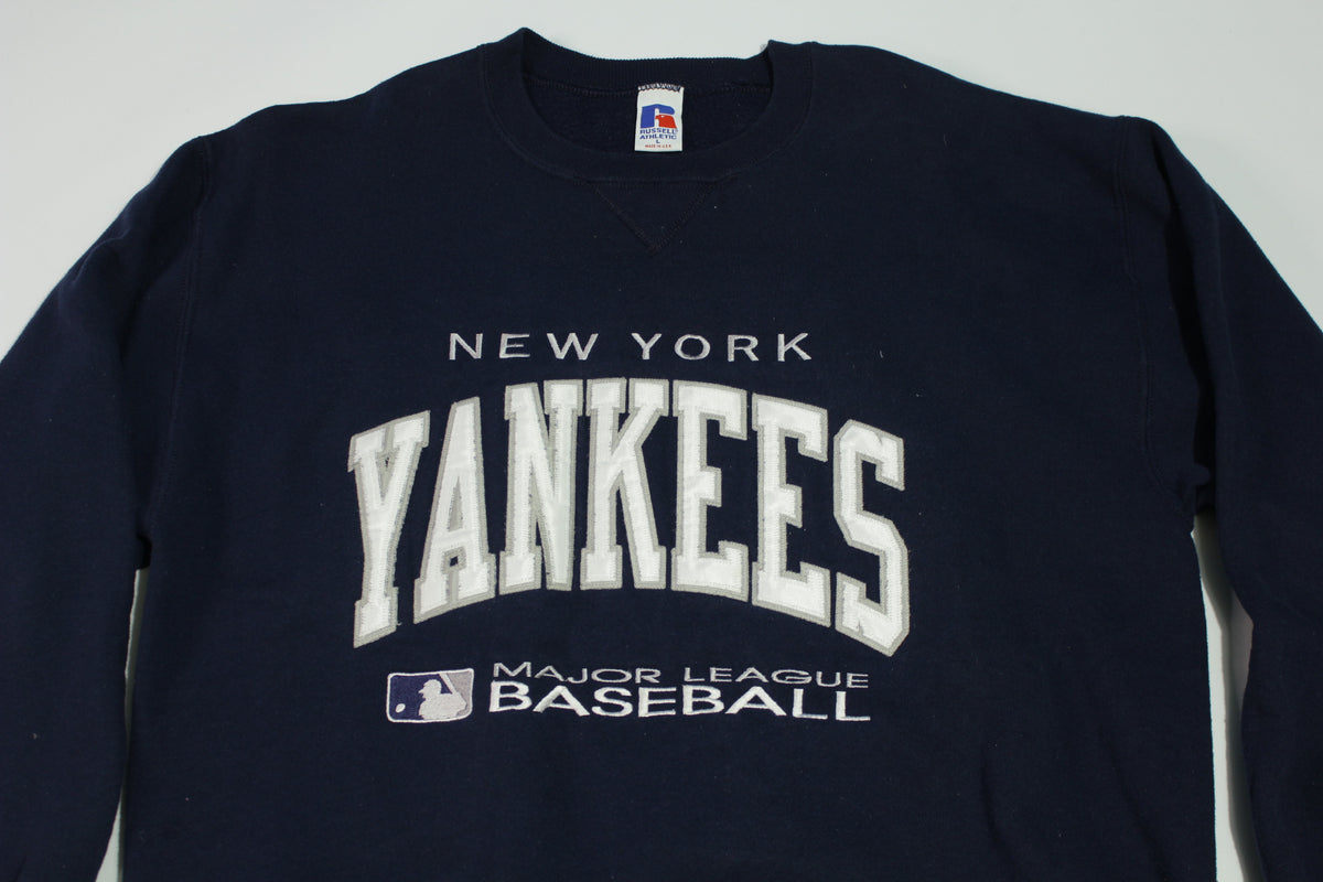 New York Yankees Stitched Sewn Embroidered Vintage 90's Made in USA Crewneck Sweatshirt
