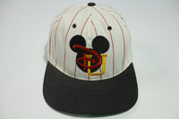 Disney University Mickey Made in USA Pinstripe Vintage 90's Adjustable Snapback Hat
