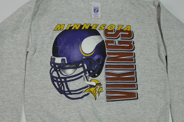 Minnesota Vikings Vintage 90's Logo 7 Made in USA Crewneck Sweatshirt