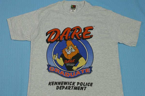 DARE Drugs Violence Vintage 90's Kennewick Police Department Graduate T-Shirt