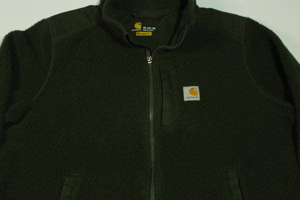Carhartt 103249 Fallon Zip Up Fleece 3 Pocket Elbow Patches Jacket