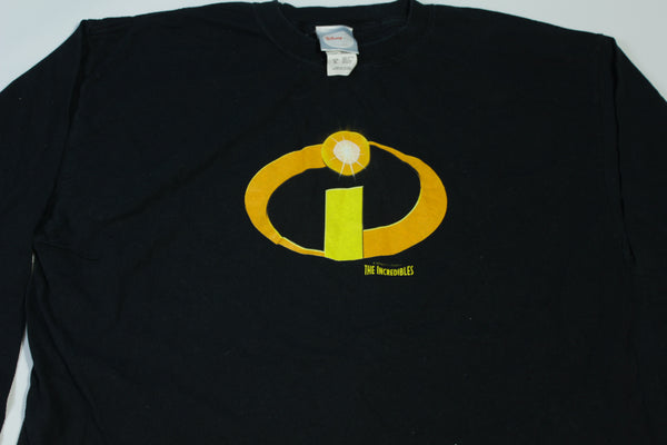 The Incredibles Vintage 2004 Pixar Disney Store Exclusive Movie Promo Y2K Long Sleeve T-Shirt