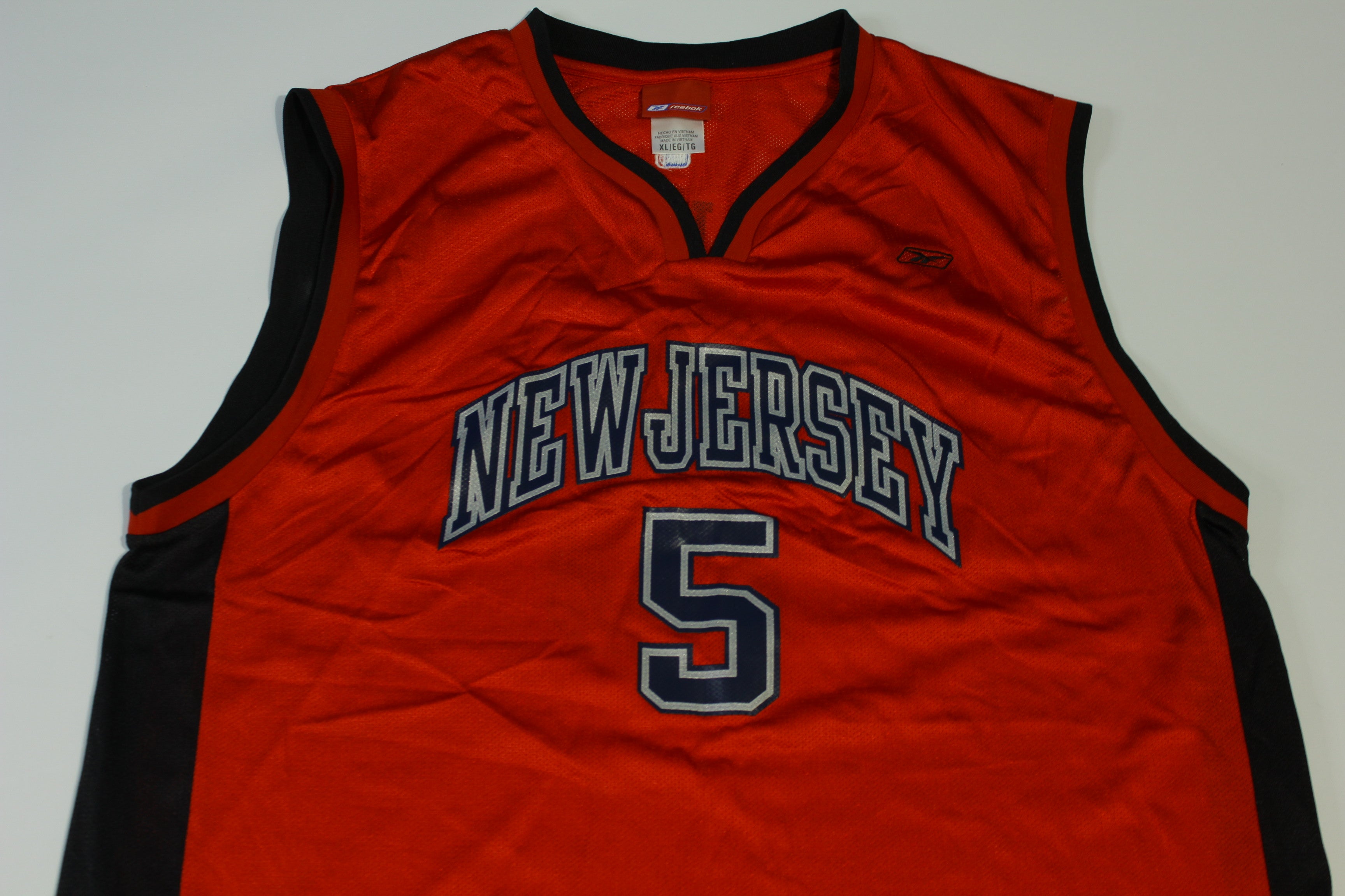 Jason Kidd Vintage Y2K New Jersey Nets #5 Reebok Red Basketball